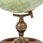 Preview: Vintage Globus von Weber Costello aus dem Jahr 1921 mit detailreicher Weltkarte, Messingmeridian und gedrechseltem Holzsockel auf weißem Hintergrund